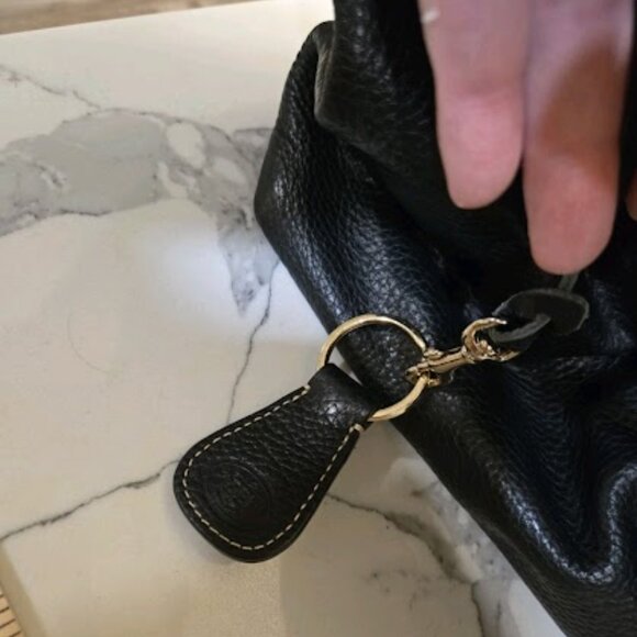 VTG Dooney & Bourke Black Pebble Leather Hobo Shoulder Bag With Matching Wallet - Picture 3 of 10